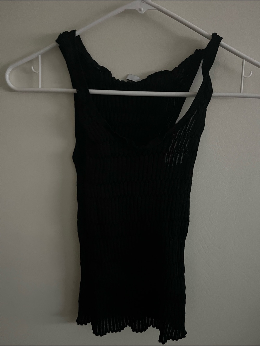 Weekday Black Ribbed Tank Top - Picture 5 of 5